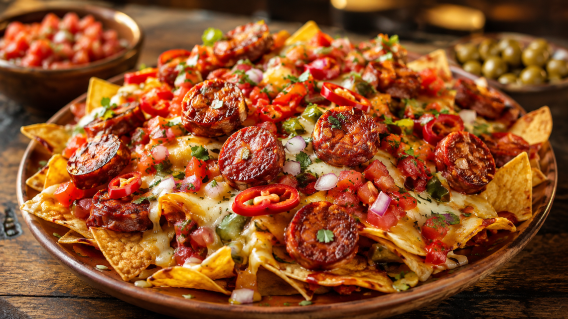 best tapas tortilla chips con chorizo near me