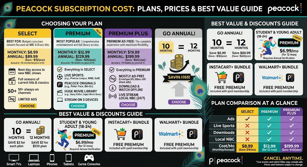 Peacock subscription cost